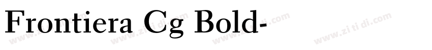 Frontiera Cg Bold字体转换